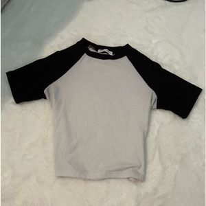 ROMWE Small Women’s Basic Black and White Crop Top